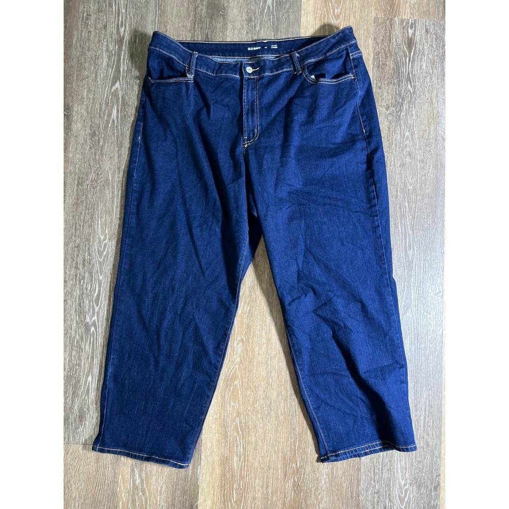 OLD NAVY High Rise Loose Cropped Dark Wash Denim Jeans Womens Size 20